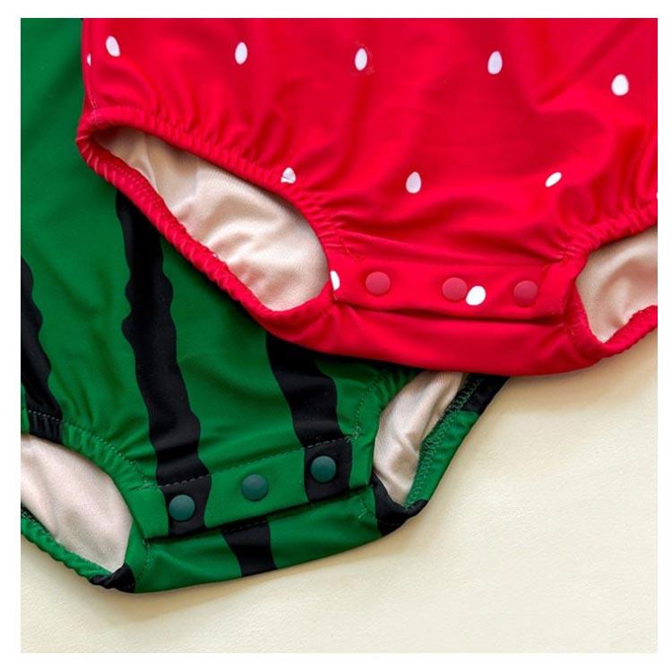 スイミング ロンパース 水着 ベビー水着 キッズ 可愛い ベビー水着 キャップ付き ベビー みずぎ 子供 プール スイカ柄 イチゴ柄 水遊び 夏 赤ち |  | 09