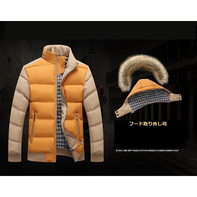 あす楽対応 コート アウター ダウンジャケット メンズ アウター ダウンコート 冬服 ダウンジャケット メンズ ジャンバー ダウンコート 中綿 ストレッチ フード付き 冬アウター フード付き 防寒防風 スリム 綿 冬服 保温 5色 ハイ