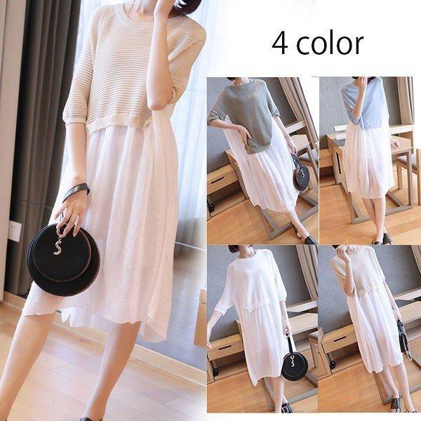 ブランドのギフト ワンピース 長袖 春秋 膝丈ワンピース レディース ワンピース きれいめ 新作 上品 大人 通勤 着痩せ きれいめ 大きいサイズ ワンピース カラー ブルー Www Supportinternal Com