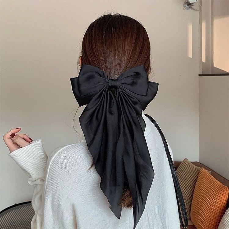 リボン バレッタ 大人 ヘアクリップ 22新発 レディース ヘアバレッタ ヘアアクセサリー 大き目 髪飾り 大きい 結婚式 ヘアアレンジ 子供 お呼ばれ