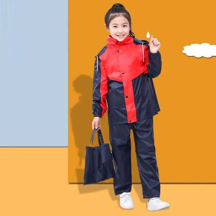 新入荷 レインコート キッズ 子供 ランドセル対応 長袖 上下セット レインウェア 2点セット ズボン レインパンツ 小学生 中学生 防水 雨具 カッパ 合羽 Aynaelda Com