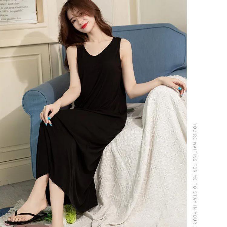 ルームウェア レディース パジャマ カップ付き 半袖 ワンピース タックトップ ノースリーブ ワンピース ロング丈 部屋着 マキシ丈 フレアワンピース 着後レビューで 送料無料