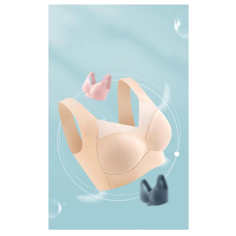 胸を小さく見せるブラ レディース 小さく見せるブラジャー 無縫製 ノンワイヤーブラ ワイヤレス シームレス ブラ 大きな胸を小さく見せる 下着 インナ |  | 10