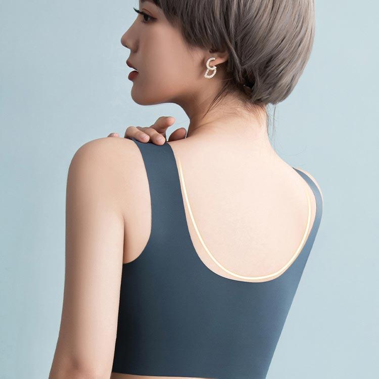 胸を小さく見せるブラ レディース 小さく見せるブラジャー 無縫製 ノンワイヤーブラ ワイヤレス シームレス ブラ 大きな胸を小さく見せる 下着 インナ |  | 04