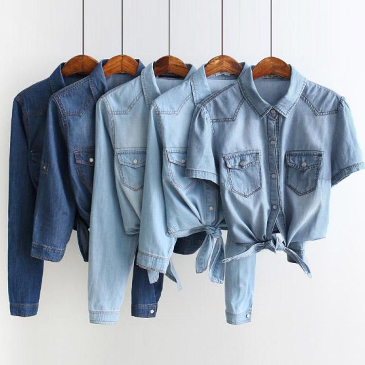 送料無料袖丈選べる 長袖 7分袖 半袖 2色3タイプ展開 デニムシャツ 裾結び ジャケット ボレロ カーディガン レディース 女の子 ダンガリーシャツ Chobocaa2576 Chobo 通販 Yahoo ショッピング