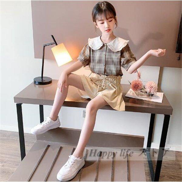 韓国こども服21新作子供服セットアップ2点セット半袖tシャツ上下パンツトップスサルエルカジュアルパンツ可愛いスタイル女の子 生まれのブランドで