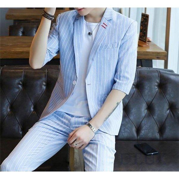 素敵な スーツ フォーマル テーラードジャケットメンズセットアップ テーラードジャケットメンズカジュアルスーツセットアップスーツジャケットスリム夏サマー ジャケットメンズファッション Www Threeriversofs Com