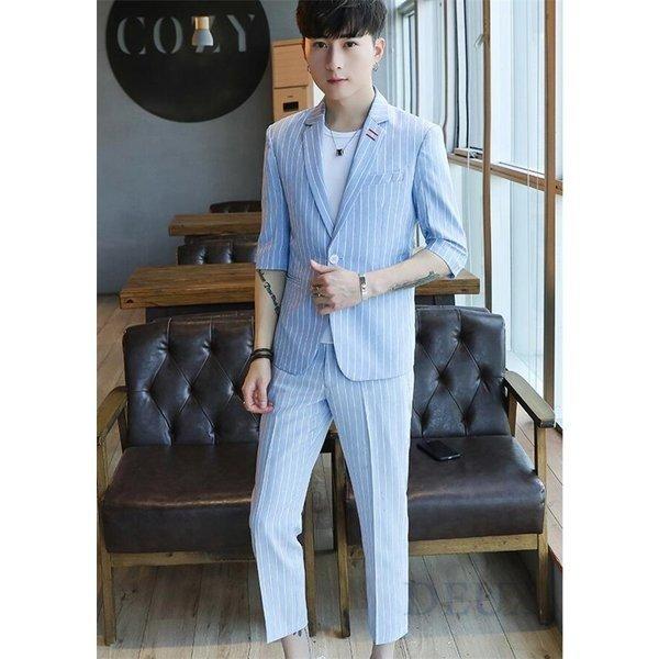 素敵な スーツ フォーマル テーラードジャケットメンズセットアップ テーラードジャケットメンズカジュアルスーツセットアップスーツジャケットスリム夏サマー ジャケットメンズファッション Www Threeriversofs Com