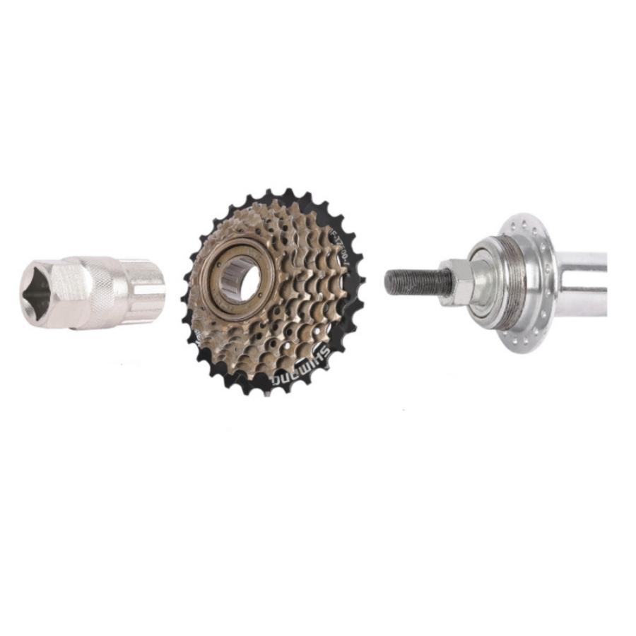 フリーホイールリムーバー ボスフリー抜き ソケット 取り外し 自転車修理 フライホイール取り付けソケット ボスフリー取り外し スプロケット抜き |  | 03