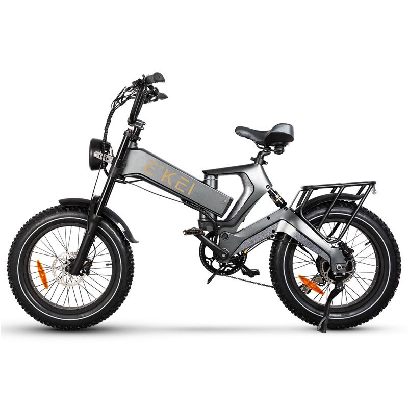 E’KEI F8proモペット 1000W 第2種原動機付自転車 20インチ 電動バイク 16Ah ペダル付原動機付自転車 原付二種 ダークグレー 公道 走行可能 ナンバー取得必要 軽自動車税申告 報告