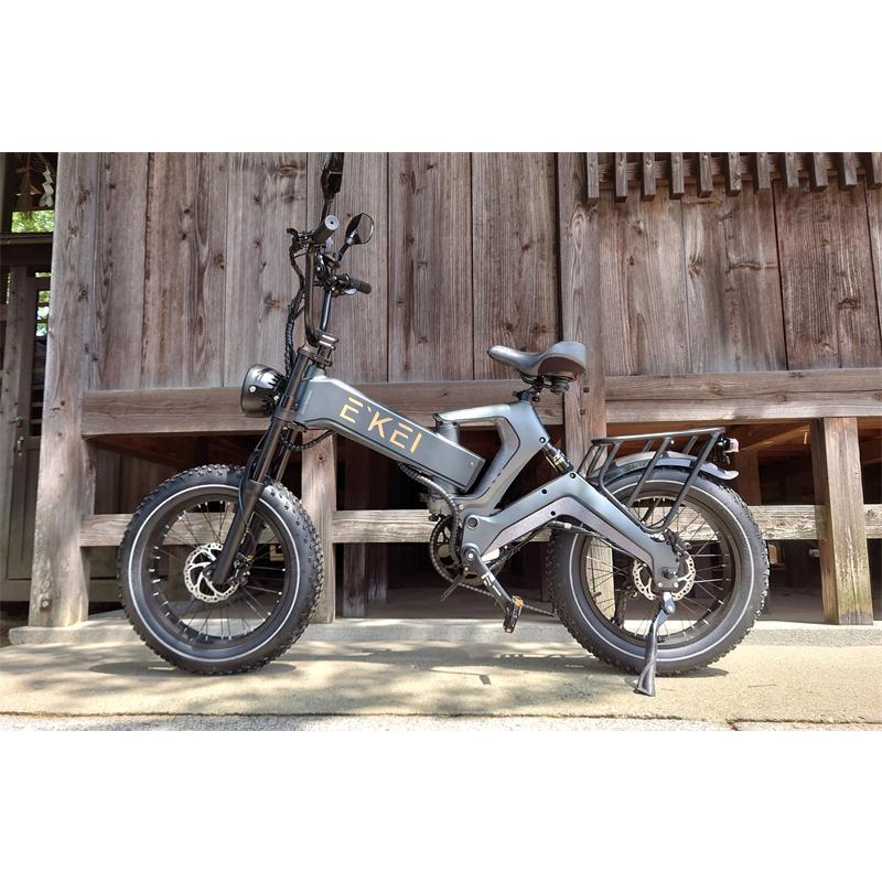 E’KEI F8proモペット 1000W 第2種原動機付自転車 20インチ 電動バイク 16Ah ペダル付原動機付自転車 原付二種 ダークグレー 公道 走行可能 ナンバー取得必要 軽自動車税申告 報告