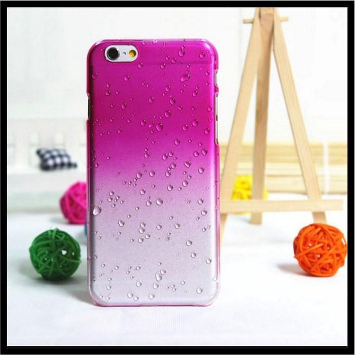 iphone6/6s専用ケース シンプル 虹カラーカバー 半透明仕様最薄軽量