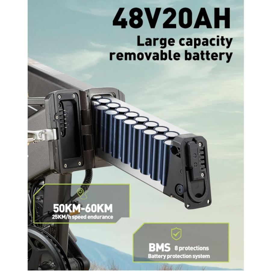 E'KEI F7 20インチ 20Ah 電動バイク一般原動機付自転車 1000W 選択可