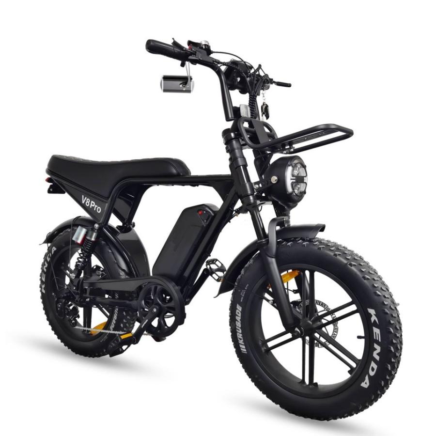 【極上・走行10km】電動バイク（原付登録済み・ヘルメット付・即公道OK） E'KEI V8pro OUXI 20インチ モペット 48V 20.4Ah 50cc 電動バイク 一般
