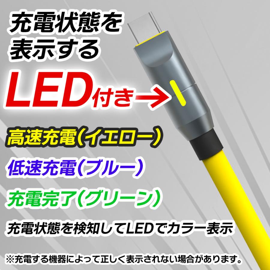 【保証付】1.2m 240W 急速充電 USB-Cケーブル PD3.1  480Mbps 高速データ伝送 安全eMarkerチップ搭載 イエロー 国内メーカー (nb) | （nb）Power | 03