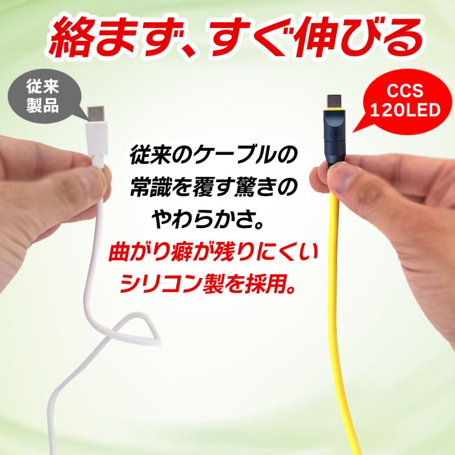 【保証付】1.2m 240W 急速充電 USB-Cケーブル PD3.1  480Mbps 高速データ伝送 安全eMarkerチップ搭載 イエロー 国内メーカー (nb) | （nb）Power | 05
