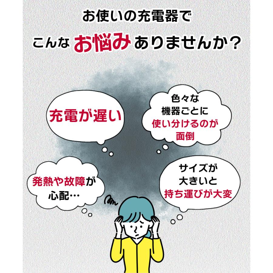 【1年保証付】65W 急速充電器 3ポート USB タイプC PD/QC対応 国内メーカー (nb)Power  MAX65C2A-mini | （nb）Power | 01