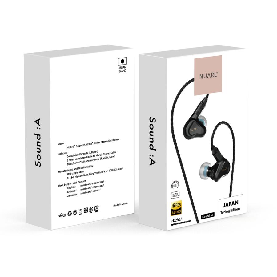 NUARL（ヌアール） NUARL Sound:A Hi-Res 有線 イヤホン HDSS MMCX