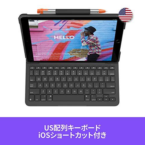 ロジクール iPad 10.2 インチ 対応 第9世代 第8世代 第7世代 キーボード iK1055BK グラファイト SLIM FOLIO 薄型 Bluetooth キーボード一体型 ケース｜choco-k｜02