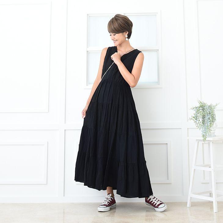 ボリュームスカートワンピース マタニティ服 授乳服 授乳口 マタニティ ワンピース お宮参り 戌の日 春 夏 レディース ブラック 黒 ノースリーブ 81m12 マタニティウェア授乳服安いchocoa 通販 Yahoo ショッピング