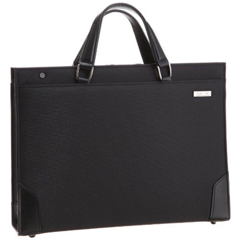 アイエスプラス ビジネスバッグ 革手2本手ハンドル39ｃｍ(PC収納可) 日本製 ブラック