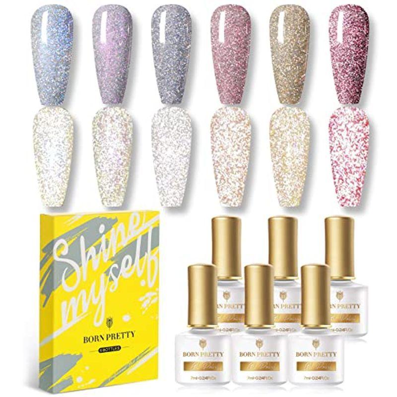 Born Pretty ジェルネイル フラッシュネイルジェルカラーセットラメ入りジェル シルバー カラージェルセット グリッター6色 Uv Chocolatecollection 通販 Yahoo ショッピング
