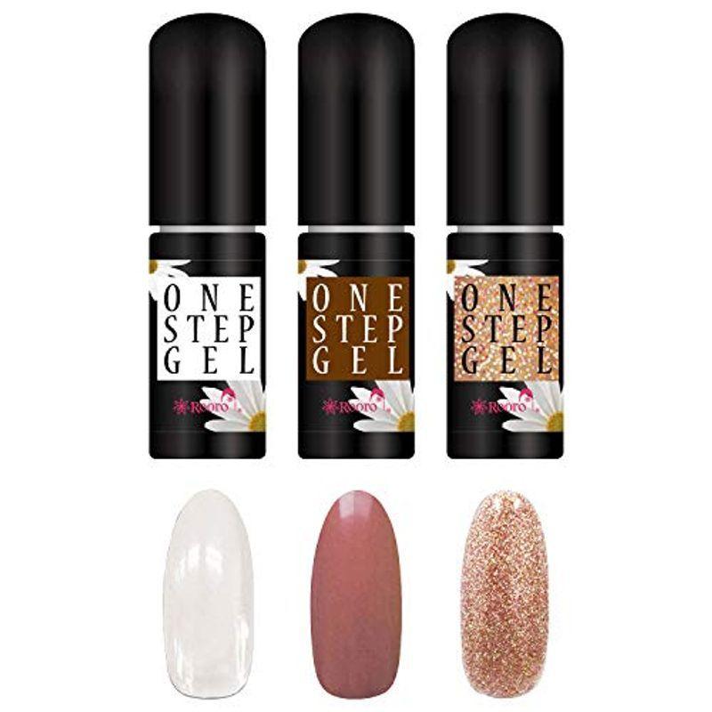 おしゃれ ジェルネイル Rooro ローロ ワンステップジェル デザインカラー クリア ピンクゴールド モーブブラウン Ro F D3 ジェルネイル セット 5 Www Threeriversofs Com