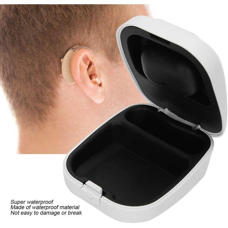 【限定価格セール！】 補聴器プラスチックケース ポータブル頑丈な補聴器ケース 補聴器収納ケース 補聴器収納用 2.6x 2x1in black