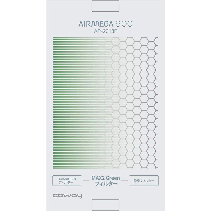 COWAY 空気清浄機 AIRMEGA 600(AP-2318P) 交換用 MAX2 Greenフィルター(3枚セット) その他 