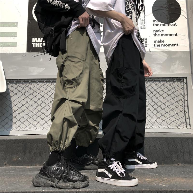韓国風　ストリートパンツ　カーゴパンツ　ユニセックス　ボトムス