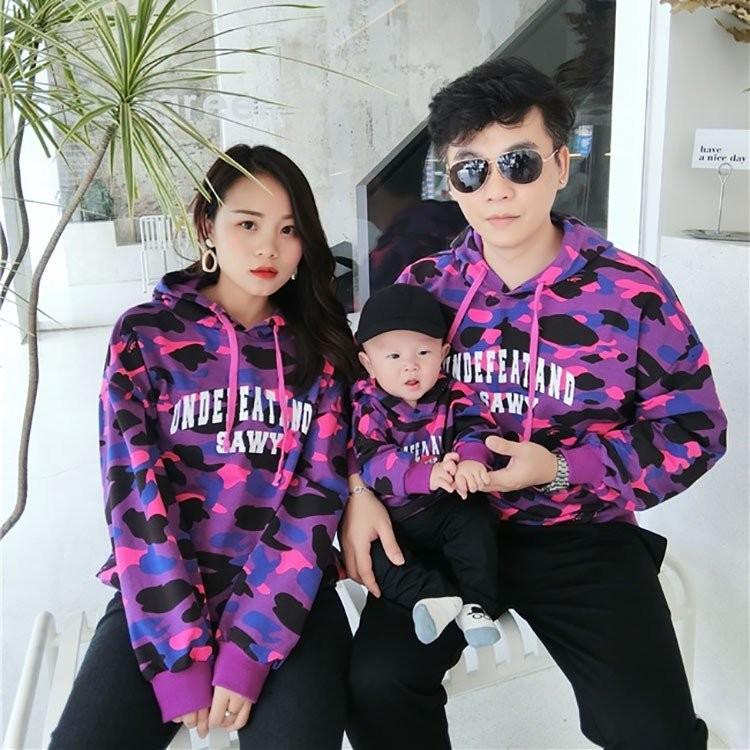 長袖パーカー 春秋 家族揃い 親子 ペアルック パパ ママ キッズ親子服 迷彩 カップル カジュアル スウェット親子 パーカー 部屋着 裏起毛 秋冬 jzf Chocooto 通販 Yahoo ショッピング