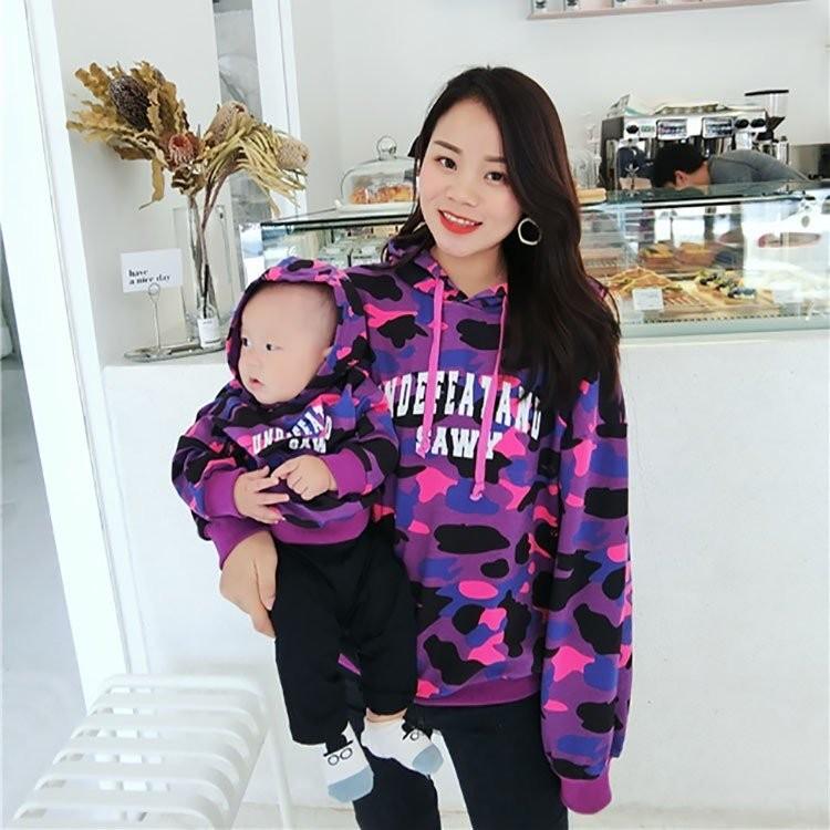 長袖パーカー 春秋 家族揃い 親子 ペアルック パパ ママ キッズ親子服 迷彩 カップル カジュアル スウェット親子 パーカー 部屋着 裏起毛 秋冬 jzf Chocooto 通販 Yahoo ショッピング