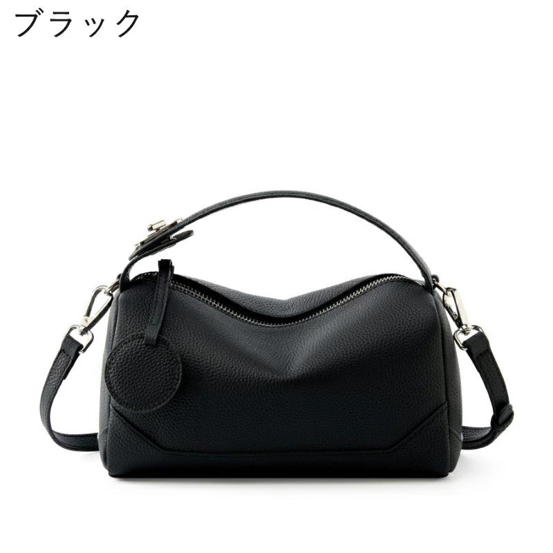 極美品✨ランセル LOUYETU? ハンドバッグ 肩掛け しぼ革 3室 ブラック 本革 ショルダーバッグ シボ感 ボストンバッグ レディース