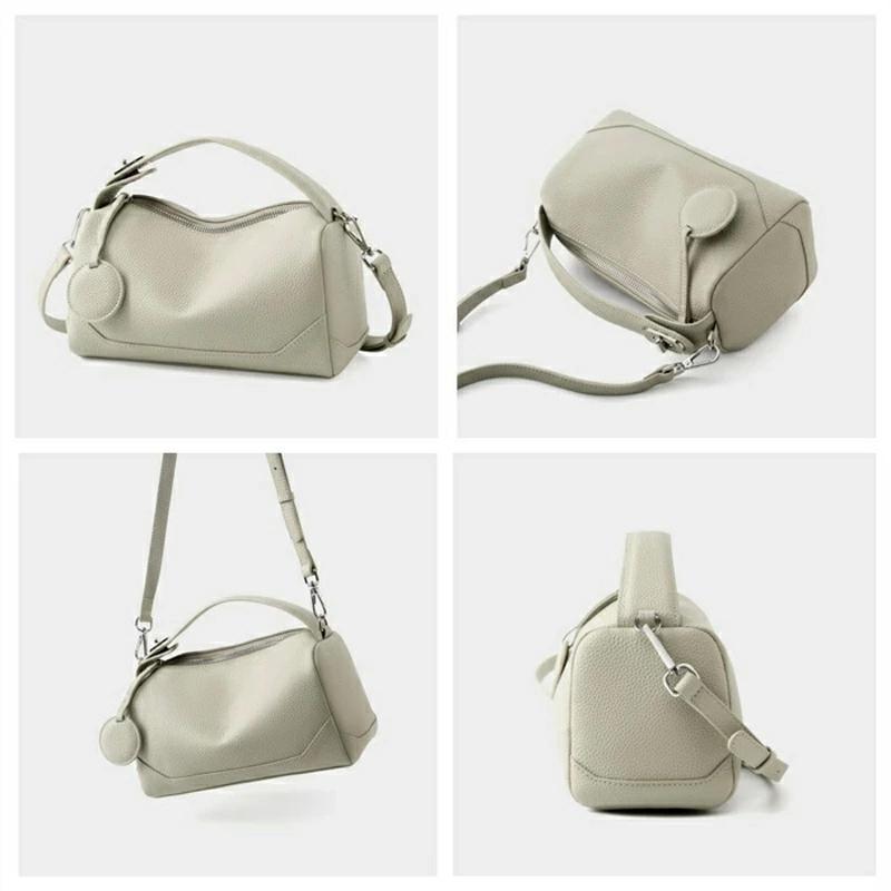 鹿革ストラップ付きポーチ ポシェット ハンドバッグ ボストン型バッグ pp-fn-041.jpg