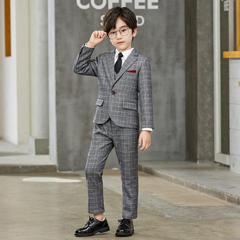 774円 国際ブランド 子供スーツ 男の子 おしゃれ チェック柄 入学式 子供服 発表会