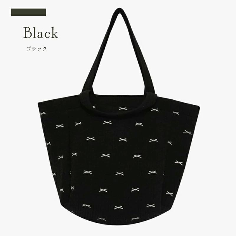 ヌビバッグ M L トートバッグ 刺繍 マザーズバッグ リボン