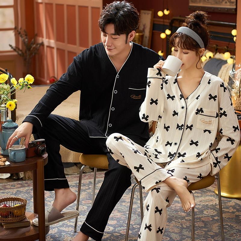 パジャマ ペア カップル 上下セット 高品質 春秋 長袖 綿 可愛い 寝巻き ペアお揃い ペアルック パジャマ レディース メンズ ルームウェア 部屋着 単品売り F116 Chocooto 通販 Yahoo ショッピング