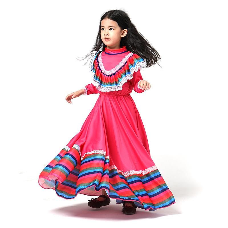 ハロウィンコスチューム 子供 メキシコ民族舞ダンス衣装 女の子亡霊節パーティー舞台演出服 J17 Chocooto 通販 Yahoo ショッピング