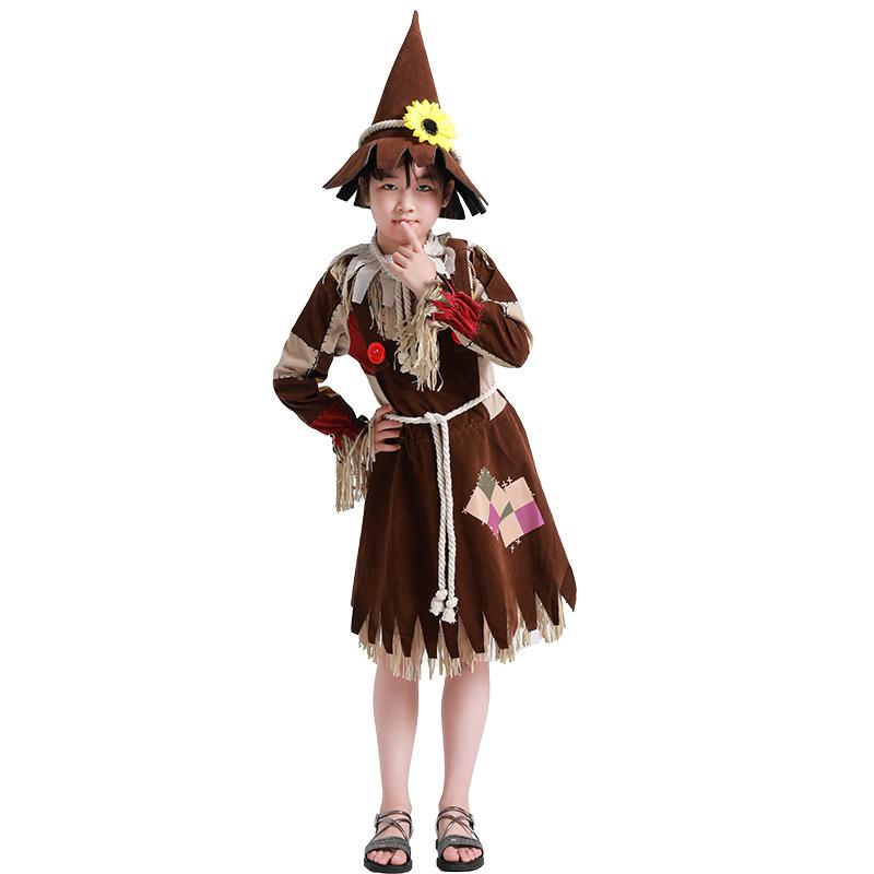 オズの魔法使い かかし かわいい ワンピース 子供用 キッズ ハロウィン S L 演出用 コスプレ衣装 J28 Chocooto 通販 Yahoo ショッピング