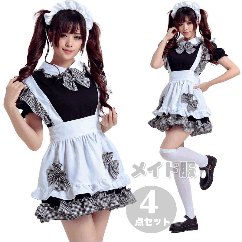 ハロウィン 衣装 メイド服 コスプレ 魔女 コスチューム 仮装 女王 ミニワンピース 4点セット レディース ドレス ブラック 可愛い パーティー変装 大人 宅配