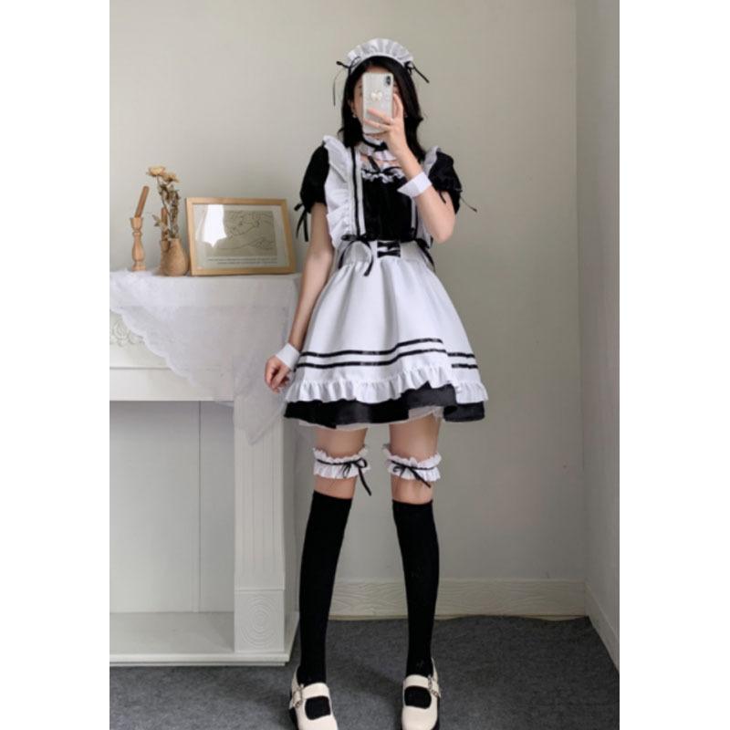 メイド コスプレ 魔女 メイド服 猫 コスチューム ハロウィン衣装 女王 巫女 仮装 魔法使い 黒 白 ワンピース 6点セット レディース ロングドレス パーティー変装 J591 Chocooto 通販 Yahoo ショッピング