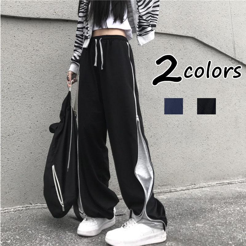 ヒップホップ 運動パンツ ストレートパンツ レディース 原宿風 ズボン ダンスウェア Hiphop ステージ 公演服 カジュアル ゆったり ストリート風 春夏秋 休日限定