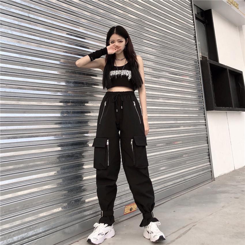 ヒップホップ カーゴパンツ ストレートパンツ レディース 原宿風 ズボン ダンスウェア Hiphop ステージ 公演服 カジュアル ゆったり ストリート風 K458 Chocooto 通販 Yahoo ショッピング