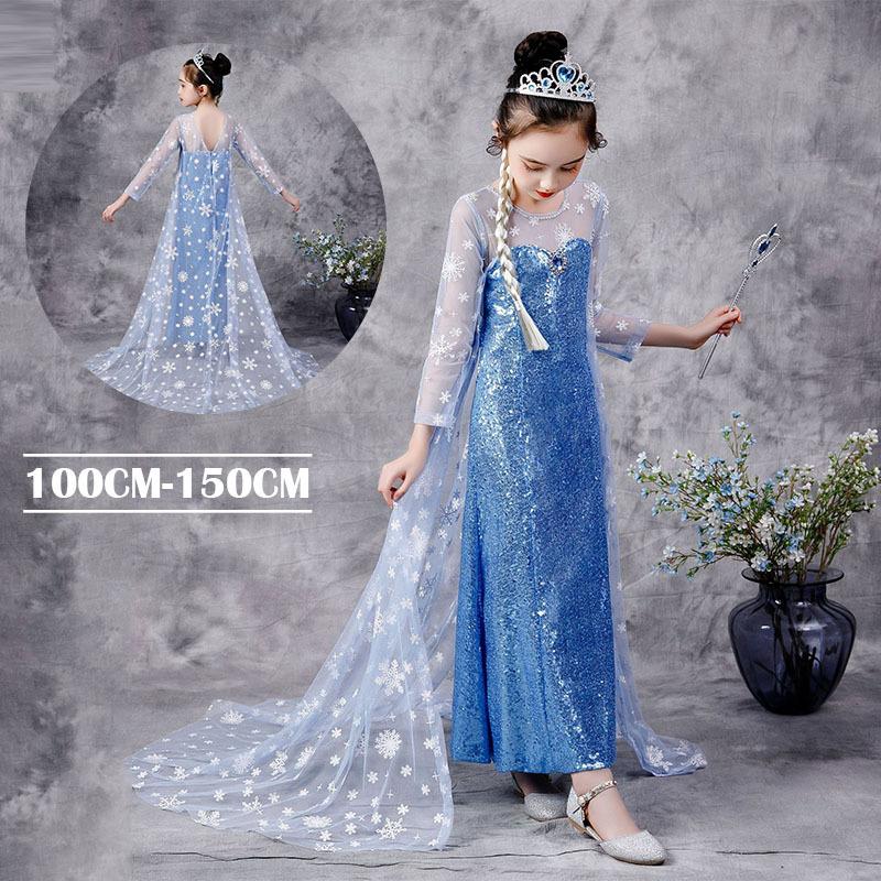 アナ雪 エルサ ドレス キッズ ドレス 子供 長袖 キッズ ワンピース 女の子 エルサ アナ 雪の女 ドレス ワンピース ハロウィン 発表会 衣装クリスマスプレゼント Lf125 Chocooto 通販 Yahoo ショッピング