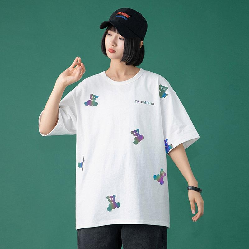 Tシャツ レディース 半袖 夏 ゆるい トップス 韓国ファッション 原宿系 