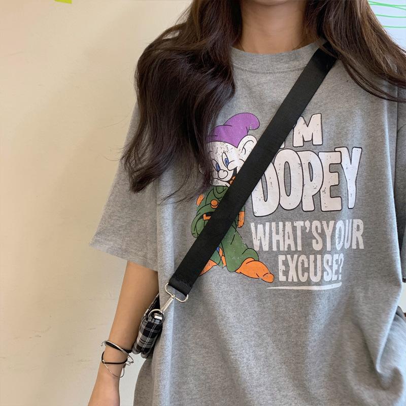 Tシャツ レディース 半袖 夏 ゆるい トップス 韓国ファッション 原宿系 Bf風 ヒップホップ ダンス ストリート風 カジュアル カップル服 Oo59 Chocooto 通販 Yahoo ショッピング