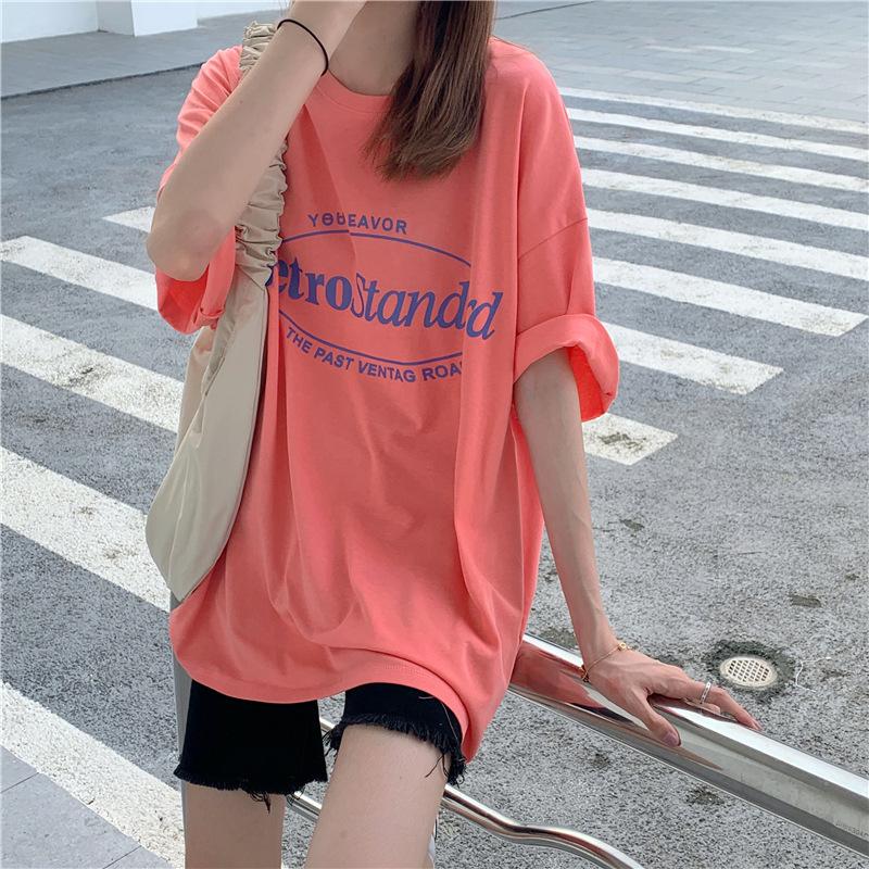 Tシャツ レディース 半袖 夏 韓国ファッション 原宿系 Bf風 港風 ファション 体型カバー 着痩せ カジュアル カップル服 Oo80 Chocooto 通販 Yahoo ショッピング