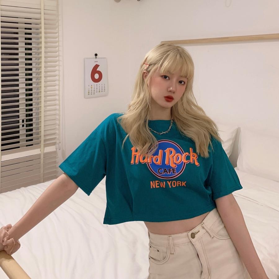 Tシャツ レディース 丸首 半袖 へそ出し ショート丈 タイト セクシー トップス ショートタンクトップ 夏 ゆるい 韓国ファッション 原宿系 ストリート Oo95 Chocooto 通販 Yahoo ショッピング