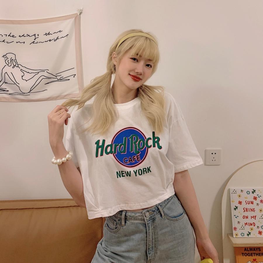 Tシャツ レディース 丸首 半袖 へそ出し ショート丈 タイト セクシー トップス ショートタンクトップ 夏 ゆるい 韓国ファッション 原宿系 ストリート Oo95 Chocooto 通販 Yahoo ショッピング