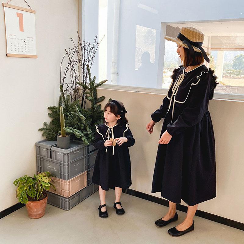 ママ 娘さん 親子お揃い 親子ペアワンピース 春夏着 ロングt 長袖 ペアルック 親子服 家族旅行 キッズ 大人 プレゼント 女の子 ママ レディース 子供服 Q310 Chocooto 通販 Yahoo ショッピング